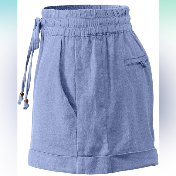 SoTeer Elastic Drawstring w/ Pockets Pull On Cuffed Hem Shorts | NEW!!!💙💙 - Picture 3 of 7